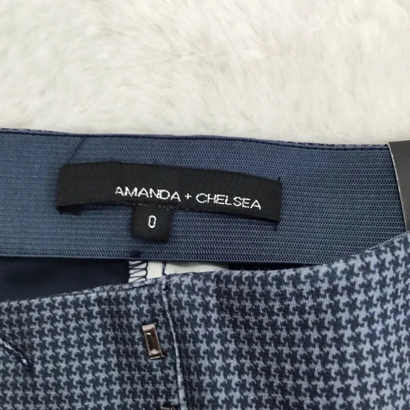 Amanda + Chelsea Stretch Comfort Hounds Tooth Casual Career Pant NWT Size 0 - Picture 5 of 9